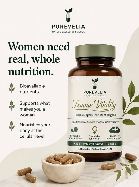 Purevelia pharmacist-formulated supplements — clean, whole-food nutrition by Marina